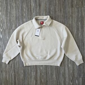 Nike Tech Fleece Half-Zip Oversized Sweatshirt Men's L Light Orewood FZ7568-104